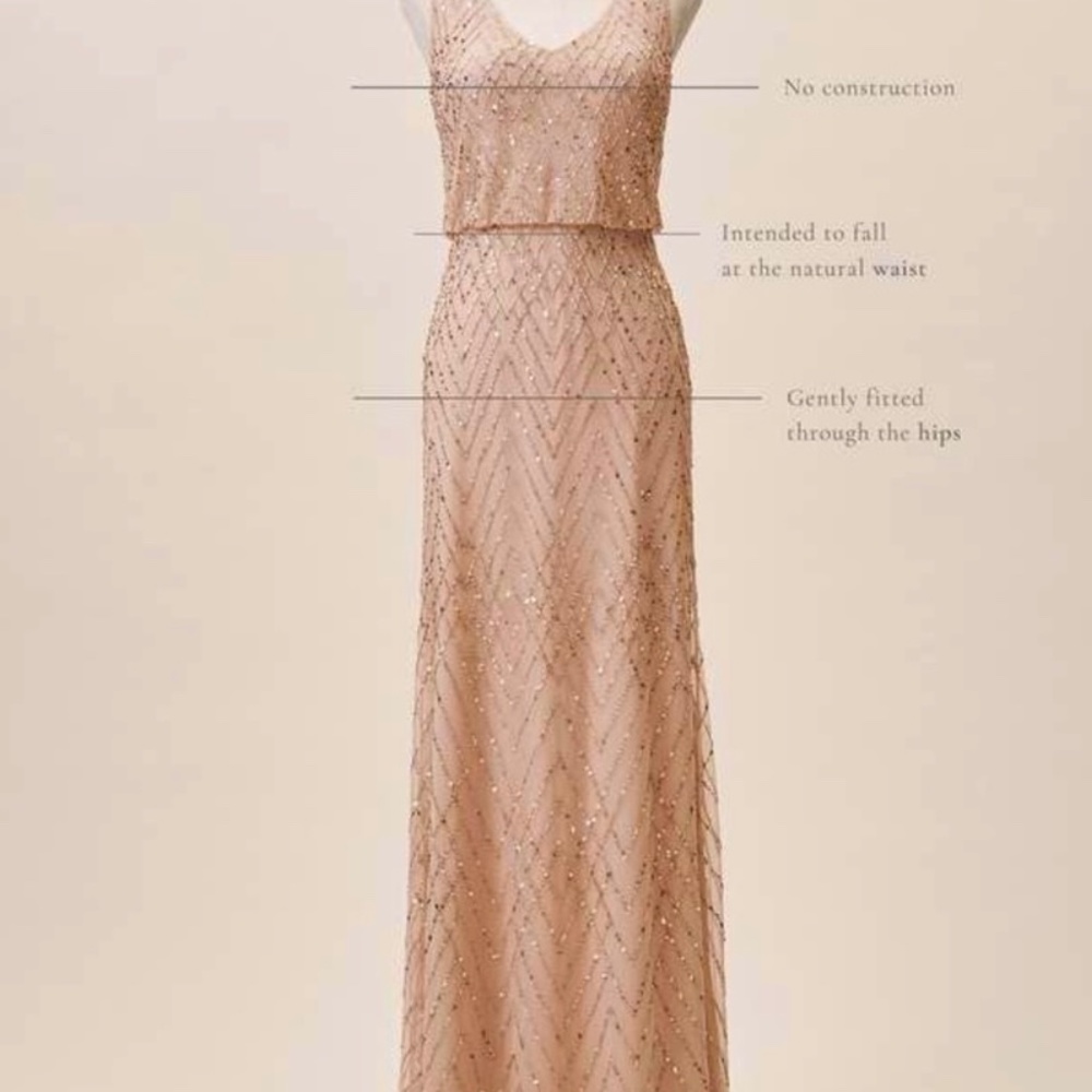BHLDN blush sequin dress - Picture 4 of 4